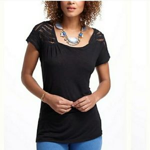 Closet Closing Anthropologie Battenberg Slub Tee